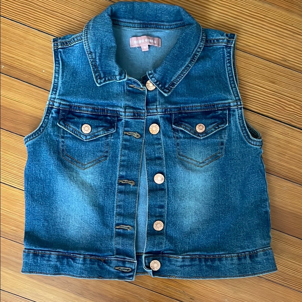 EUC BCBG Girls denim vest size 10